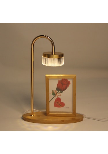 Kişiye Özel Ahşap Dekoratif Fotoğraflı Masa Lambası Renkli