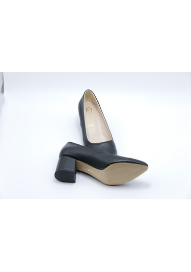 Ayakkabımood 5290 5 Cm Kalın Topuk Topuklu Kadın Ayakkabı Siyah