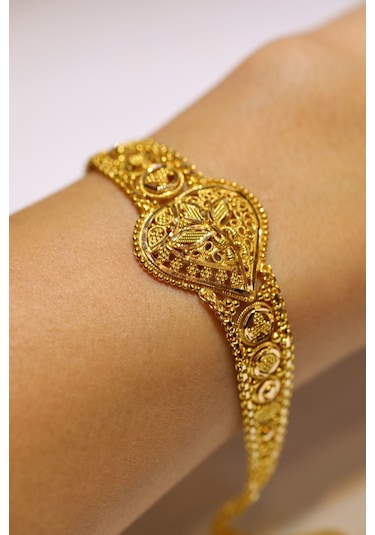 Yenigün Kuyumculuk 14 Ayar Altın Hint Işi Cimarlı Bileklik
