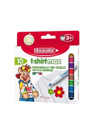 Fibracolor T-Shirtmax Kalıcı Tekstil-Kumaş Kalemi 10 Renk