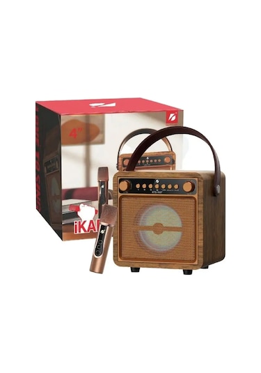 Kts 1687 10 W 4" Mikrofonlu Bluetooth Speaker Kablosuz Karaoke Hoparlör