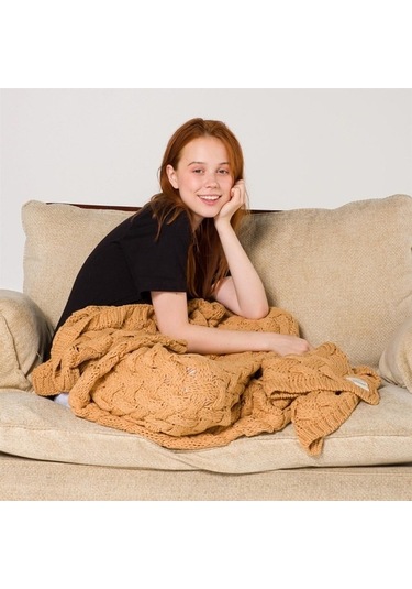 Serenita Saç Örgü Triko Tv Battaniyesi Throw Koltuk Şalı (538861659)-110X160