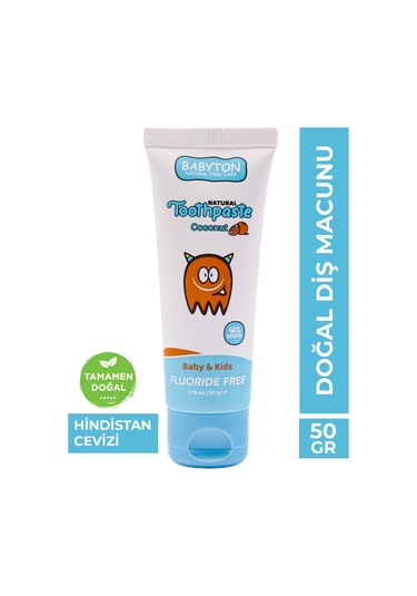 Babyton Doğal Hindistan Cevizi Diş Macunu Florürsüz 50 G