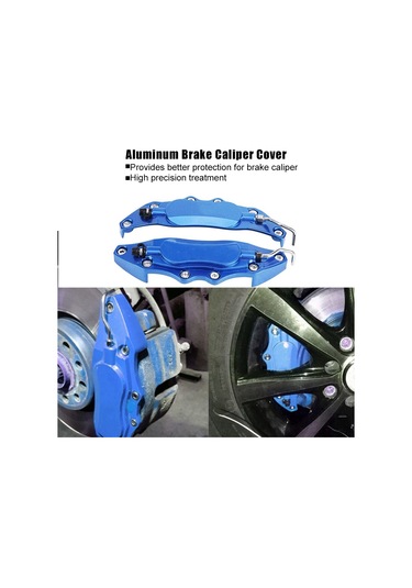 Xiyyadms Mavi Alüminyum Fren Kalip Korumalı Kapaklar - Küçük Boy 14-15 İnç Jantlar İçin - Parça Seti - Dayanıklı Ve Kolay Kurulum