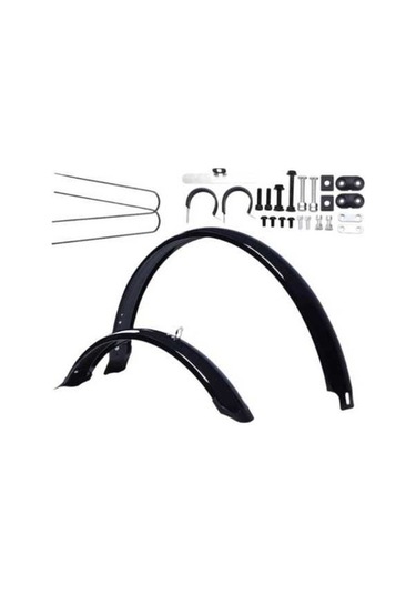 Trendooze Homyl Bisiklet Ön Ve Arka Çamurluk Takımı 26 Inç Siyah Lastik İçin Siyah