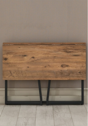 Tek Kanatlı Katlanır Masa 100x50x75 Siyah