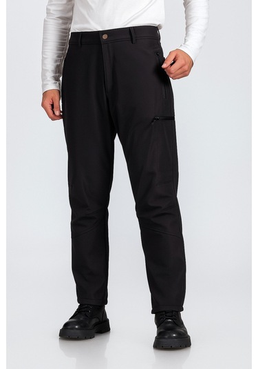 Erkek Suya Ve Rüzgara Dayanıklı Softshell Outdoor Pantolon Füme