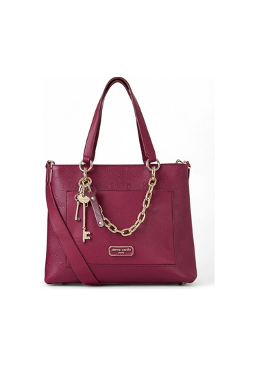 Pierre Cardin Logo Detaylı Vişne Kadın El Çantası 05pc25k101-p 4125792