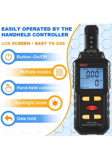 Agoodshop 3ü 1 Arada Radyasyon Dozimetre Sayacı Geiger Emf Ölçer Otomatik Test Cihazı