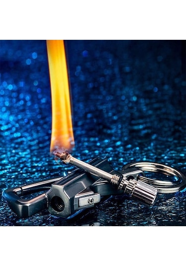 Dancemonkey Kalıcı Metal Çakmak, Dış Mekan Acil Durum Kibrit Ateşçi, Yeniden Doldurulabilir Siyah Siyah