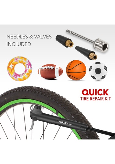 Youmex Mini Bisiklet Pompa Seti - 120 Psı Yüksek Basınçlı, Presta/schrader Valf Uyumlu, Tamir Aletleriyle Patçalar, Sac Rasp, Çıkarıcı Çubuklar
