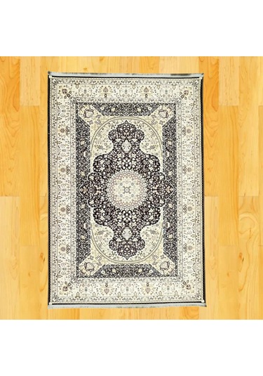 Vintage Saray Motifli 160 X 230 Cm Dijital Baskı Halı Mavi