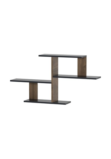 Sitil Duvar Rafı Antrasit Ceviz