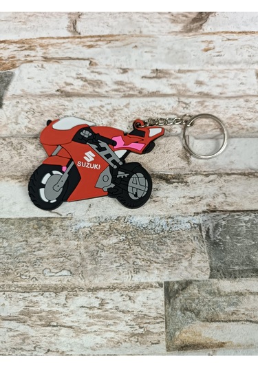 Suzuki Kırmızı Motosiklet Anahtarlık