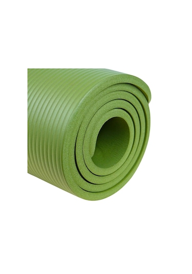 Woqes Konforlu Ve Kaymaz Nbr Yoga Matı 10 Mm Kalınlık Ekstra Destekli Ve Dayanıklı Tasarım Yeşil