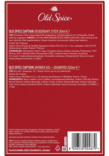 Old Spice Captain Modern Seti Deodorant Stick 50 Ml + Duş Jeli 250 Ml