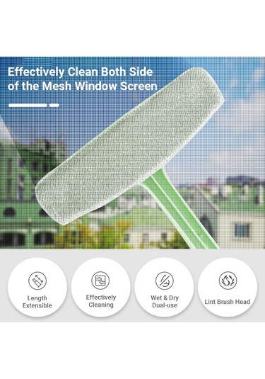 Geeksen Yeşil Uzun Kollü Jant Aleti - İnce Dokulu Piliç Tüy Temizleme Fırçası, Toz Ve Toz Temizliği İçin Optimal Küçük Boy