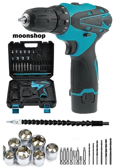 Moonshop 24 Parça Metal Dişli Şanzıman Çift Akülü Vidalama