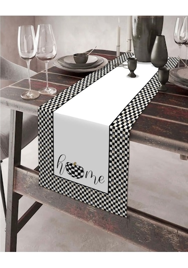 Balkabağı Desen Runner Ve Home Desen Runner 40 X 140 Ikili Paket Renkli