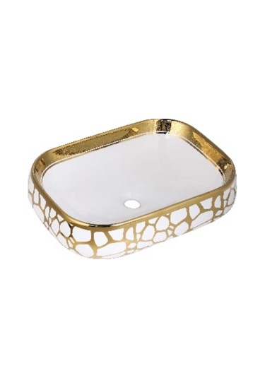 Boheme Mosaic 56cm Altın Lavabo Krom