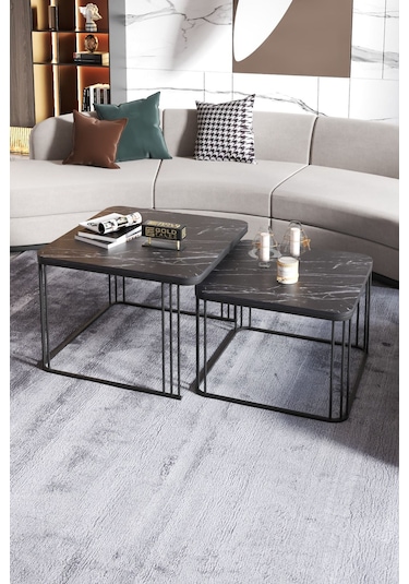 Orta Sehpa İkili Alize Bendir Siyah