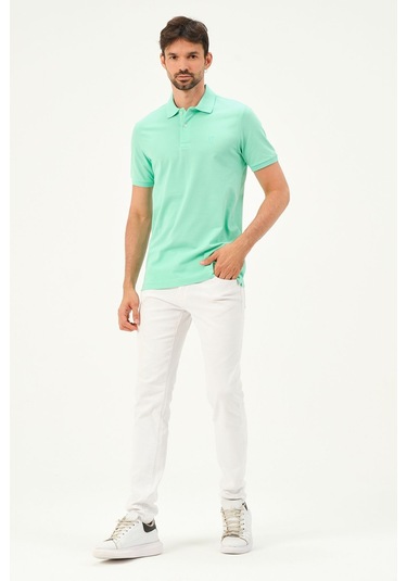 Classıc Pamuk Regular Comfort Erkek Polo Yaka Tişört Mint
