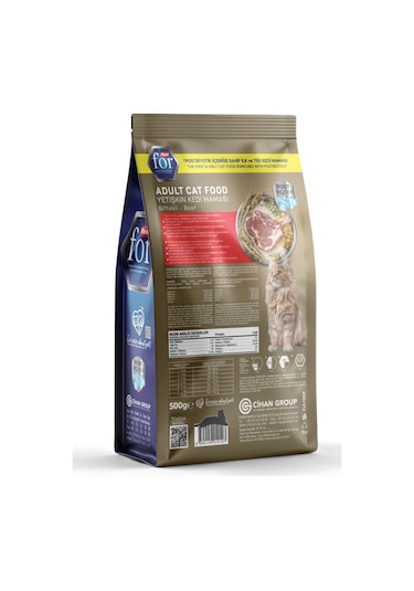 Postbiyotikli Dengeli Formül Biftekli Yetişkin Kedi Kuru Maması - 500 Gr