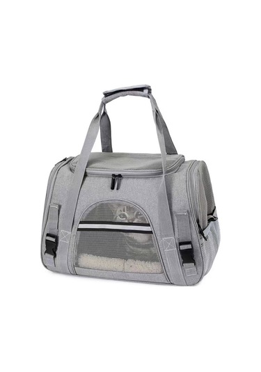 Samdoo Küçük Boy Gri Evcil Hayvan Taşıyıcı Çanta: Nefes Alıcı, Araç Uyumlu, Seyahat Ve Dışarı Çıkış İçin Köpek/kedi Çantası + Yumuşak Peluş Yastık