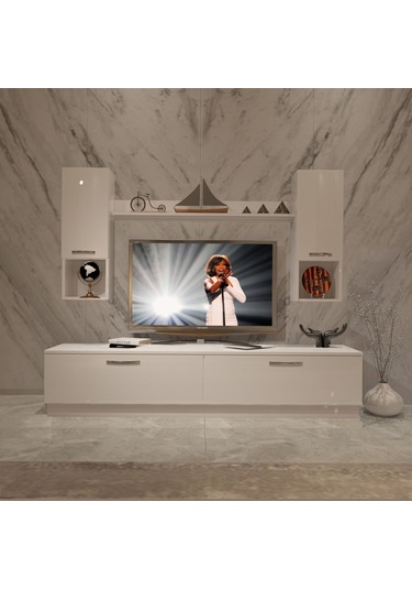 Decoraktiv Eko 5dab Mdf Std Tv Ünitesi Tv Sehpası Beyaz