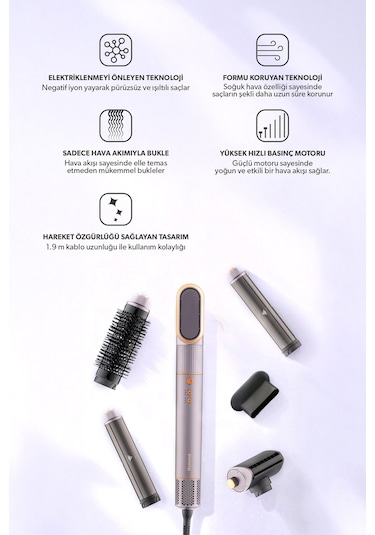 Homend Hairmony 4606h Plus Saç Kurutma Ve Şekillendirme Seti Mor Mor