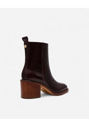 Steve Madden Slender Brown Leat Kadın Kahverengi Topuklu Bot Slender-brown