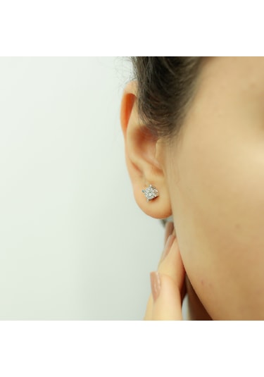 Lova 1 Karat Tektaş Görünümlü Pırlanta Küpe - 3020001