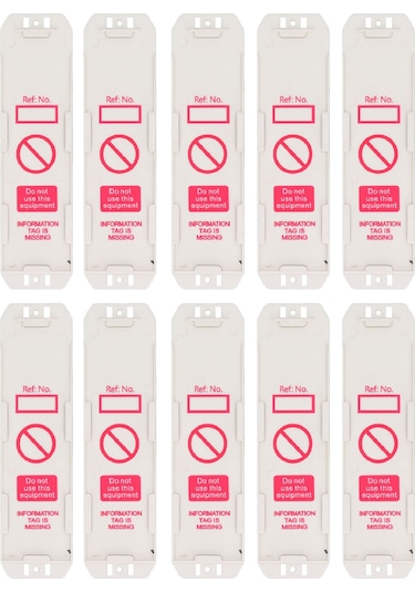 Symbee 10 Adet Abs Malzeme İskele Durumu Tutucu - Konstrüksiyon Güvenlik Kontrol Etiketleri İçin Dayanıklı Plastik Klampler