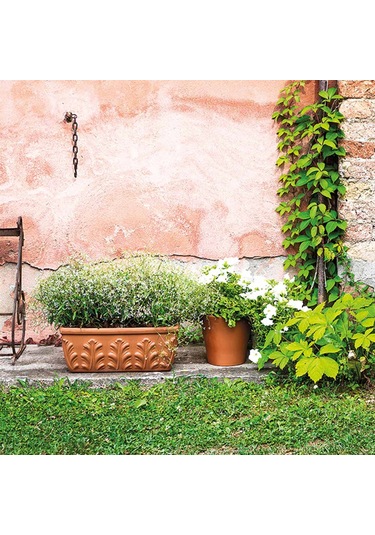 Cassetta Roma 54 Cm Toprak Saksı Terracota