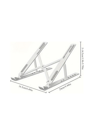 Willowhaven Katlanır Portatif Laptop Standı - 10 Seviye Soğutucu Siyah Masaüstü Düzen