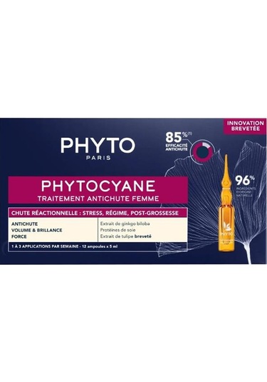 Phyto Phytocyane Kadınlar İçin Dönemsel Saç Dökülmesi Karşıtı Bakım 12 Ampul X 5 Ml
