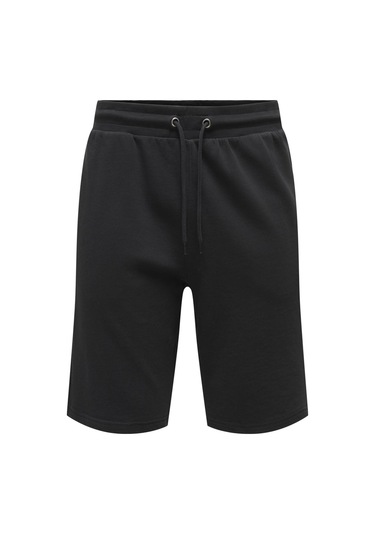 Only & Sons Erkek Onsneıl Belden Bağlamalı Pamuk Şort 22015623 Siyah