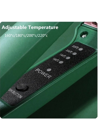 Green Izgara Saç Crimper Dolgunlaştırıcı Seramik Profesyonel