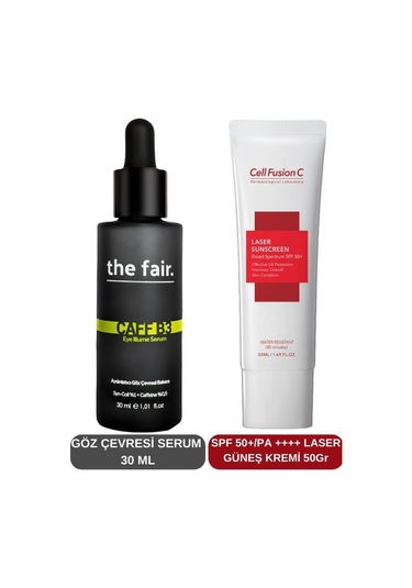 The Fair Caff-B3 Göz Çevresi Serumu 30 ML + Cell Fusion C Laser Güneş Kremi SPF50+ 50 ML