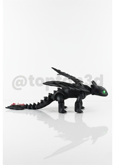 Mega Boy Ejderhanı Nasıl Eğitirsin Gecenin Öfkesi - Dişsiz Toothless - Hareketli Figür 25cm