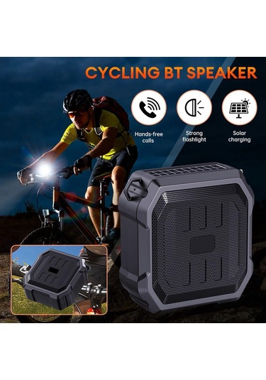 Xindoker Dv-105 Siyah Bisiklet Bluetooth Hoparlörü - Dışarıda Bisiklet Sürerken Kullanıma Uygun, Kablosuz Ellsiz Konuşma Ve Derin Taban Ses Özelliği Siyah