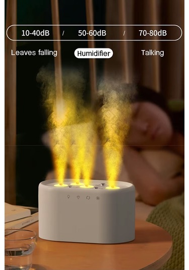 Ultrasonik Hava Nemlendirici 7 Renk Işıklı Aroma Difüzörü Dinamik Buhar Makinesi 1000 Ml