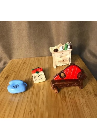 Uretti - Pınar 2572 - 9351 El Yapımı 4'lü Tematik Minyatür Eşyalar Magnet