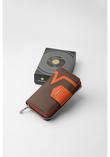 Cengiz Pakel Orta Boy Kadın Cüzdan 65295m - Kahve/kiremit 65295m-kahve-kiremit