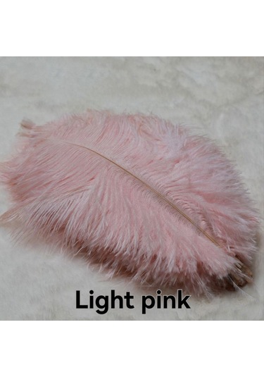 Gatherco 20-25 Cm Devekuşu Tüyleri Sahne Performansları Tüyleri El Yapımı Kendin Yap Takı Süslemeleri Devekuşu Tüyleri Gül Kırmızısı