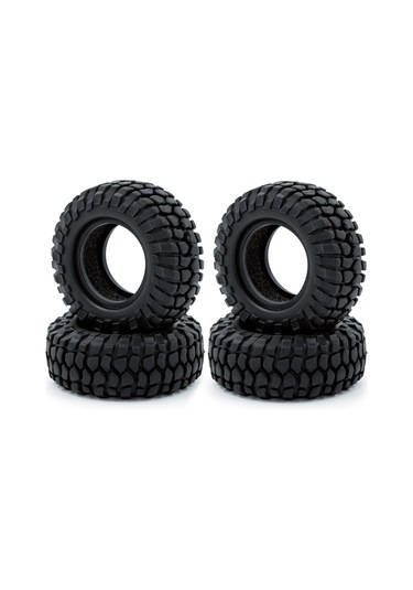 Youmex 1/24 Rc Araba İçin 4 Adet Kauçuk Lastik - Axial Scx24 90081, Axı00005 C10, Axı00006, Axı00002 Uyumlu - 54mm Çap X 18mm Genişlik