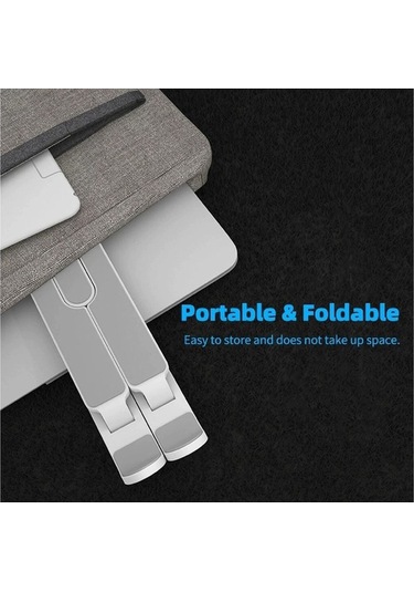 Masaüstü 6 Kademeli 13 Cm Taşınabilir Katlanabilir Tablet Ve Telefon Tutucu Stand Beyaz Akrobat Beya