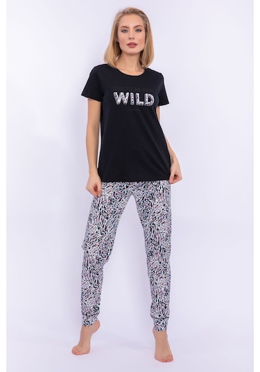Pierre Cardin Wild Siyah Kadın Slim Fit Takım 5274-29052 Siyah