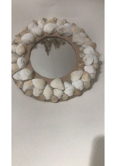 Deniz Kabuğu Ayna Ahşap