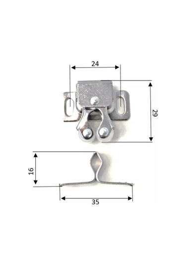 Mf Furniture Hardware 3'lü Set Mobilya Mandal Kilit Tentekli 3 Parçalı Set.